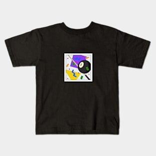 80s Retro Geometric Pool Pattern Kids T-Shirt